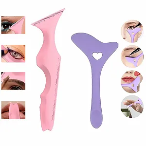 Набір Dfuqanb з 2 силіконових трафаретів для підводки очей для початківців - Фото 1