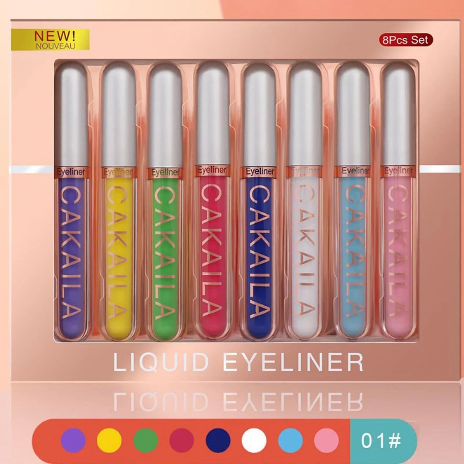 Подводка для глаз Welhammsae 8 цветов жидкая, водостойкая, цветная, матовая, фото №6 Подводка для глаз Welhammsae 8 цветов жидкая, водостойкая, цветная, матовая, фото №6