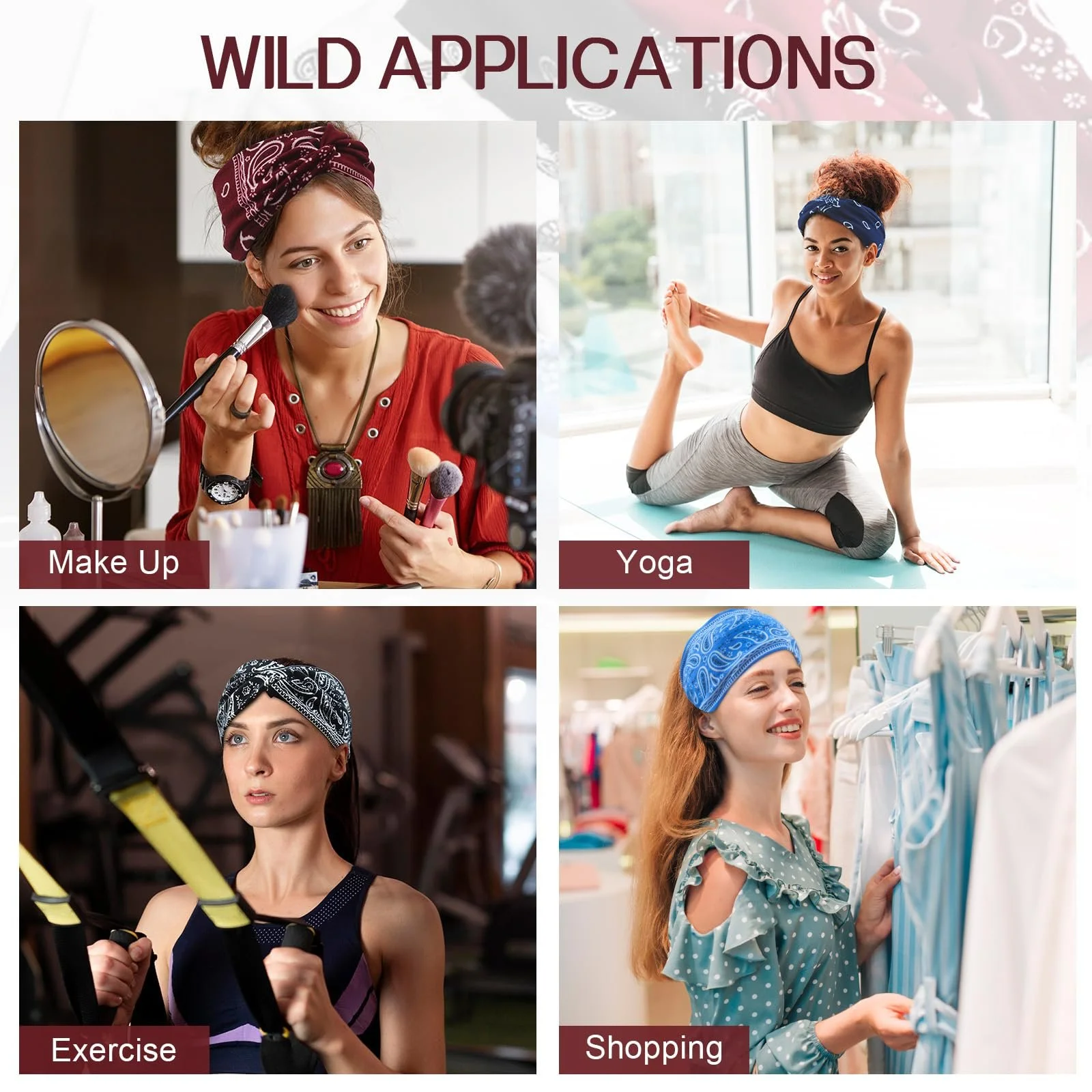 Пов'язка на голову Широка Різнокольорова, фото №7