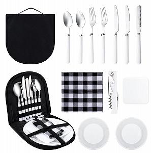 Набор для кемпинга UQTUKO Cutlery 13-Piece для 2 человек из нержавеющей стали - Фото 1