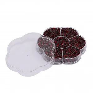 Стразы Стеклянные Emoshayoga для Ногтей, Ювелирных Изделий, Сумок, Красные Декоративные Круглые Стразы S601 - Фото 1