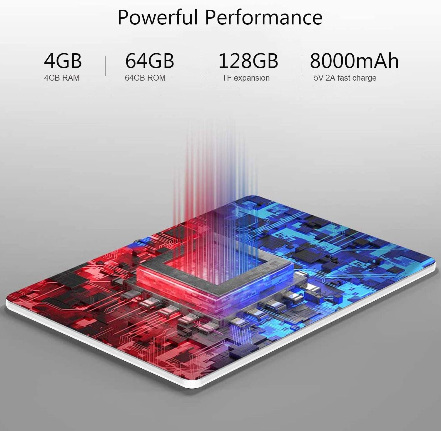 Планшет 10.1" Full HD Duoduogo ‎P8 4/64Gb 4G 4 ядра 2-SIM Android 13 8000 mAh Черный, фото №3