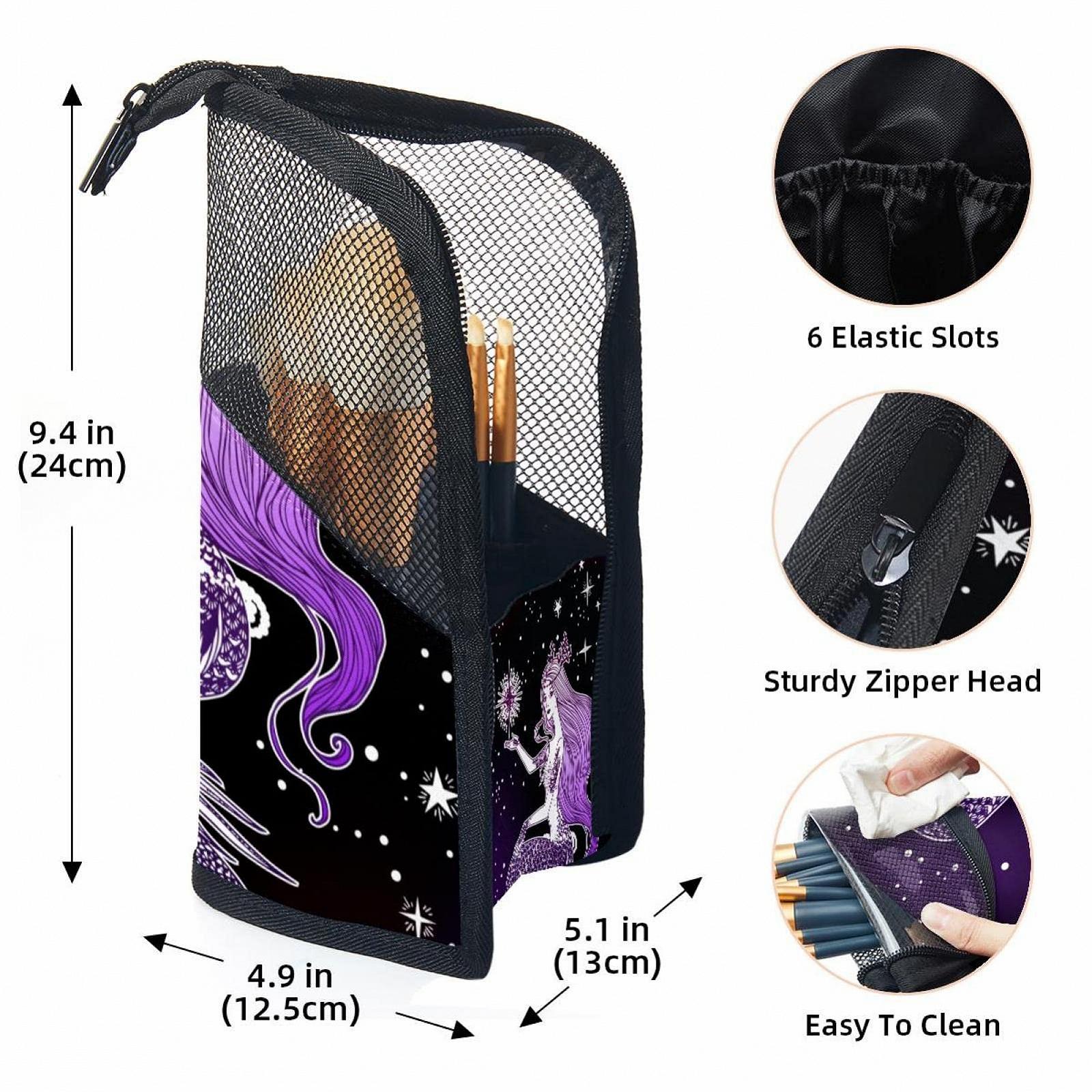 Набор кистей для макияжа Starry Clear Space Mermaid Girl с сумкой-органайзером, 12 шт., Colored-3622, фото №3