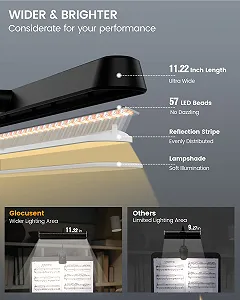 Настільна лампа-кліпса Glocusent 57 LED Rechargeable synthetic.ua - Фото 1