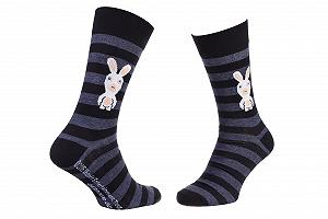 Носки LAPINS CRETINS LAPIN ET RAYURES Черный 39-42 - Фото 1