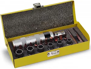 Набір ударних викруток з екстракторами AKM 3/8" 21 одиниця S2 сталь - Фото 1