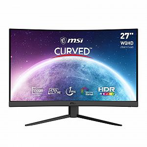 Монітор MSI G27CQ4DE E2 27 дюймів Ігровий WQHD Кривий 1500R 170 Гц 1ms VA HDR Готовий FreeSync Premium HDMI 2.0b Чорний - Фото 1