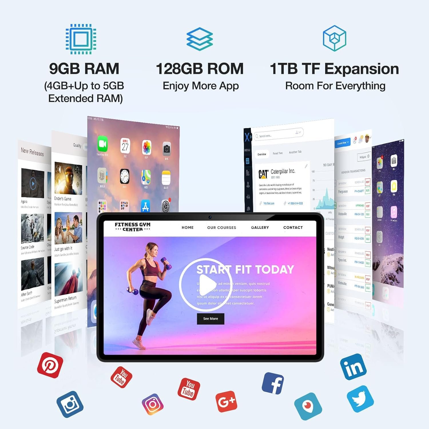 Планшет 11" Full HD Doogee T30E 4+5/128Gb 4G 2-SIM 8 ядер Android 14 8000 mAh Black, фото №5