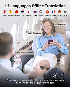 Наушники-переводчики Ai 3-в-1 со 144 языками. реального времени с приложением для iOS и Android. Удобные OWS для путешествий synthetic.ua - Фото 1