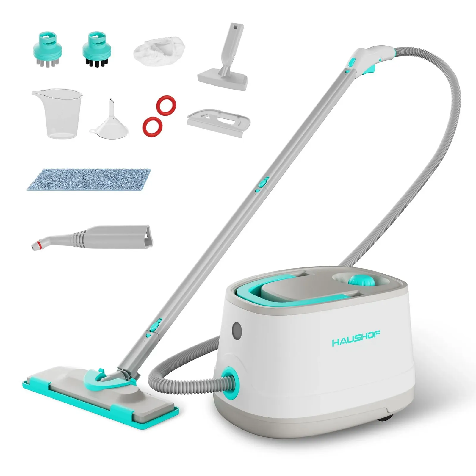 Пароочисник HAUSHOF 2000 Вт 1.5 л 4 бар з набором із 16 аксесуарів, фото №1