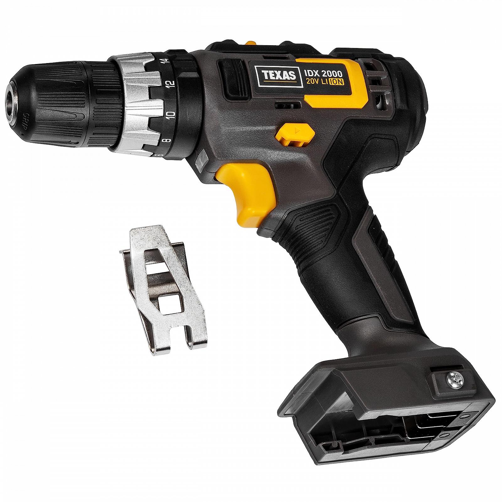 Дриль шуруповерт TEXAS IDX 2000 Акумуляторний Імпульсний Без батареї, фото №7 Дриль шуруповерт TEXAS IDX 2000 Акумуляторний Імпульсний Без батареї, фото №7