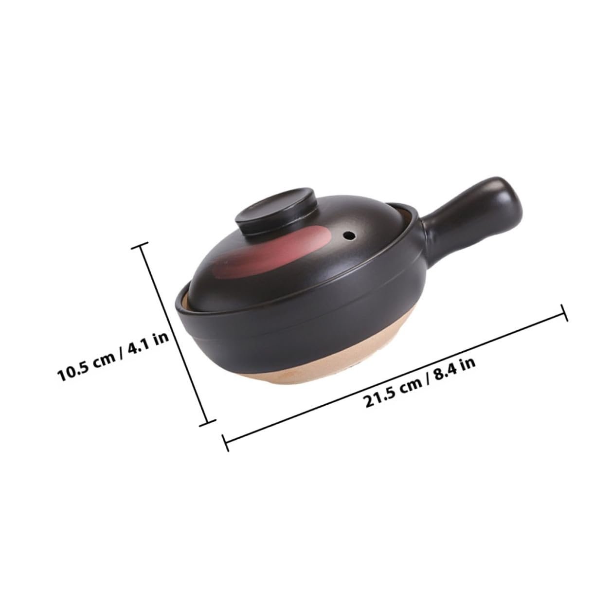 Ківш для тушкування маленький з плоским дном термостійкий антиковзний дизайн, фото №2