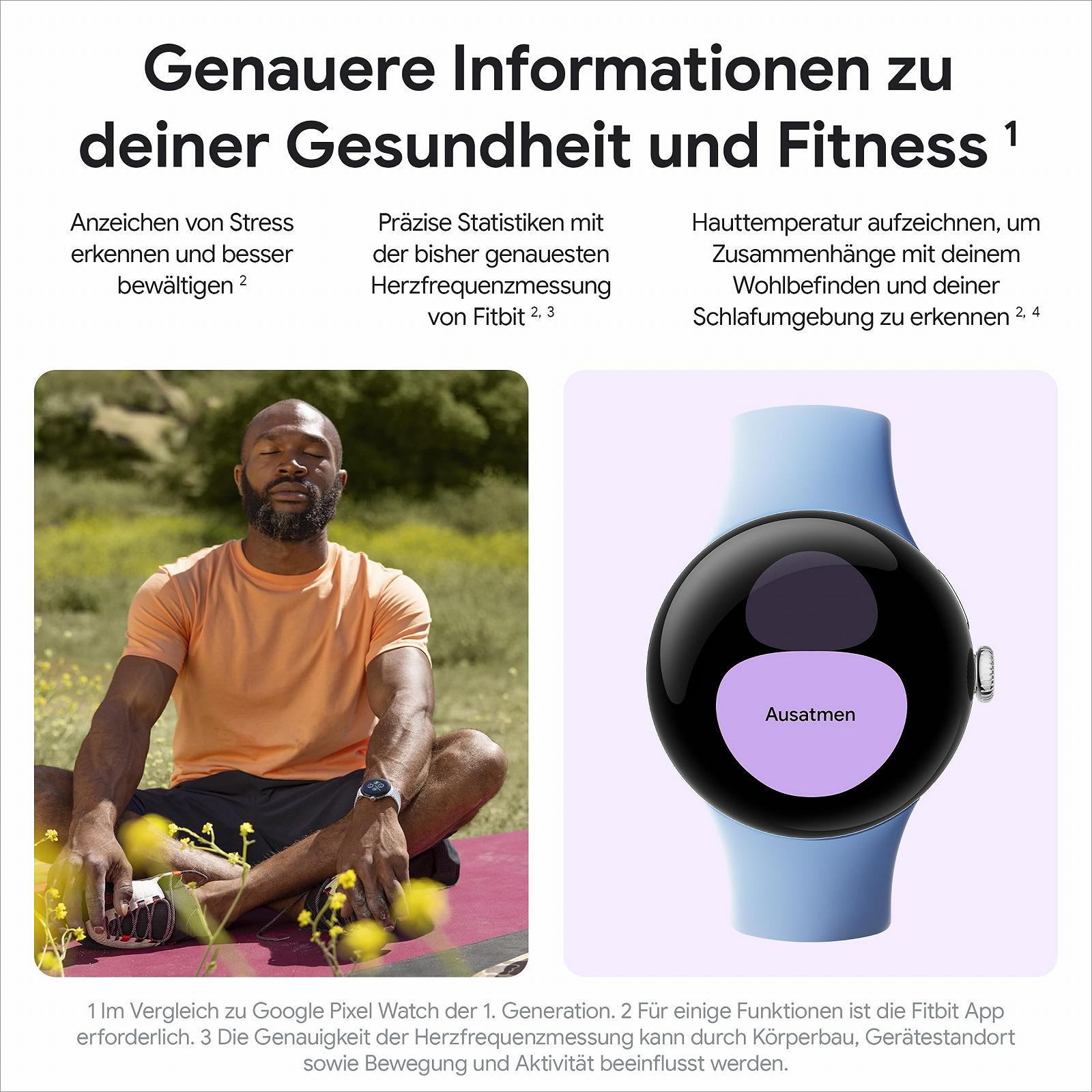 Смарт-годинник Google Pixel Watch 2 LTE, алюмінієвий корпус, матовий чорний, спортивний ремінець Obsidian, фото №5