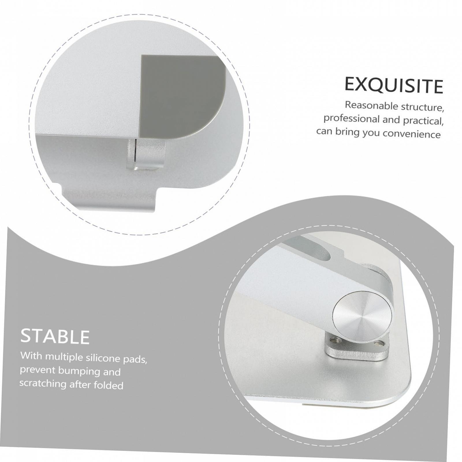 Подставка для ноутбука Алюминий Портативная и эргономичная подставка для ноутбуков для дома и путешествий Компактный дизайн, фото №4