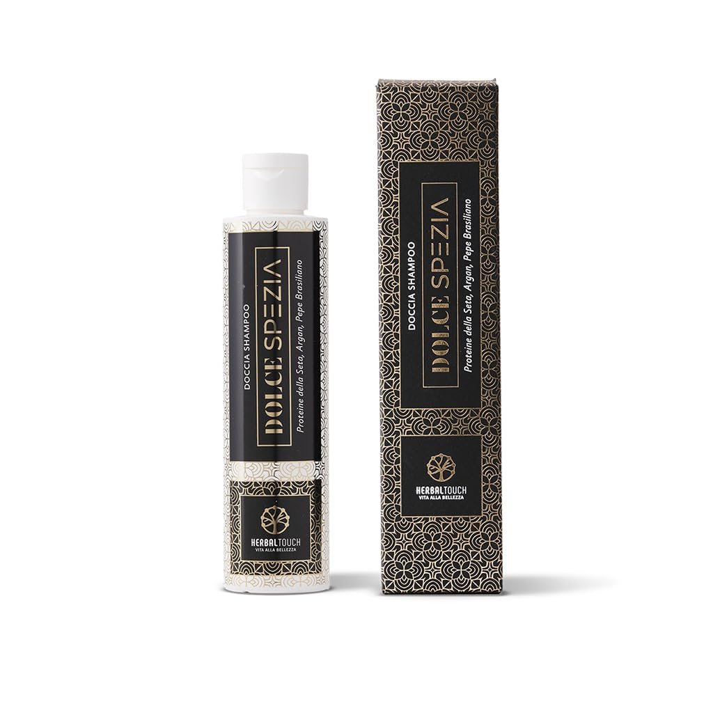 Шампунь-гель для душу Dolce Spezia для обличчя та волосся з шовком, рожевим перцем та аргановою олією 200 мл, фото №1