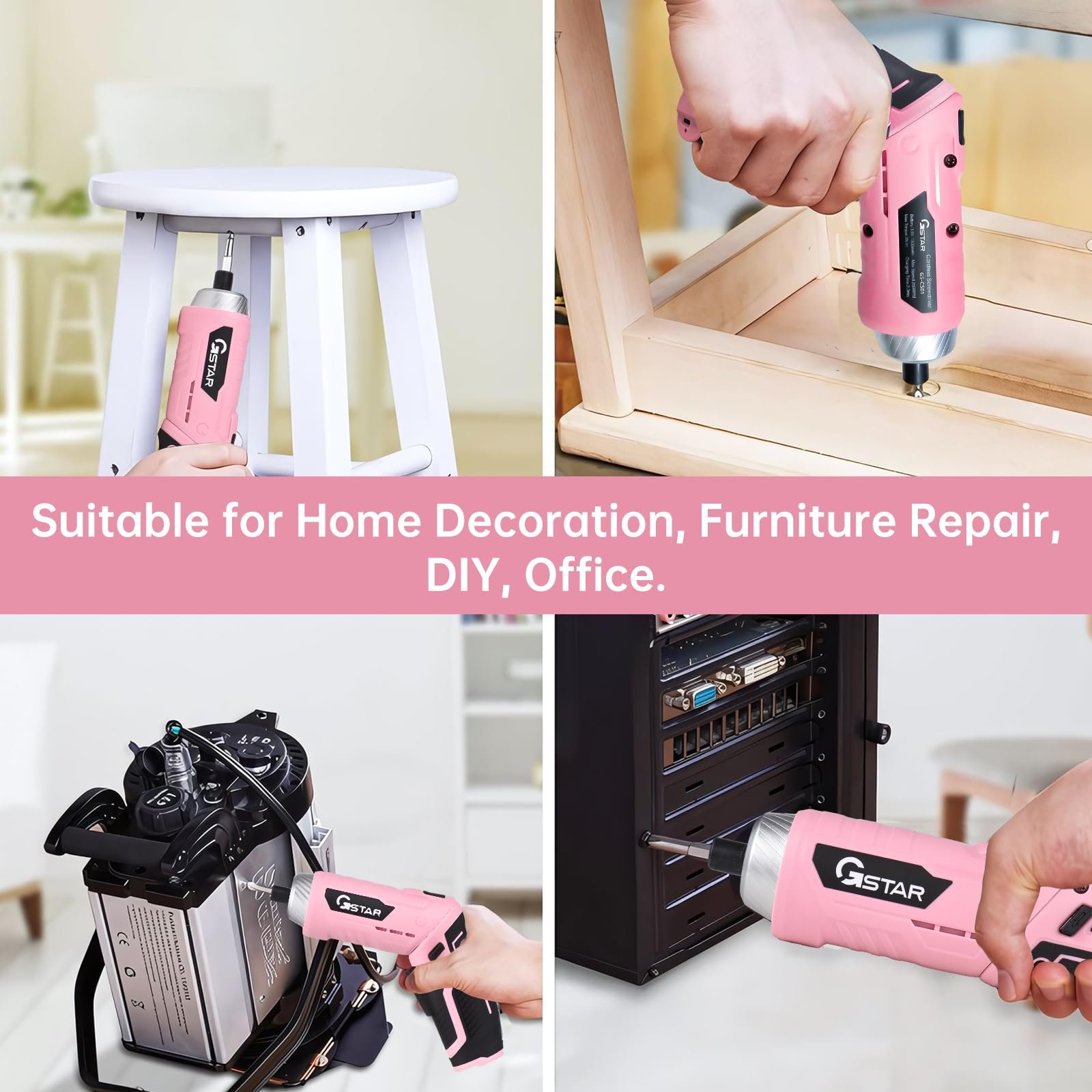 Електрична викрутка Kavolet 41pcs 3Nm 3.6V з LED підсвіткою, набір з обертальною ручкою, зарядний кабель Type C, сумка для перенесення, фото №4