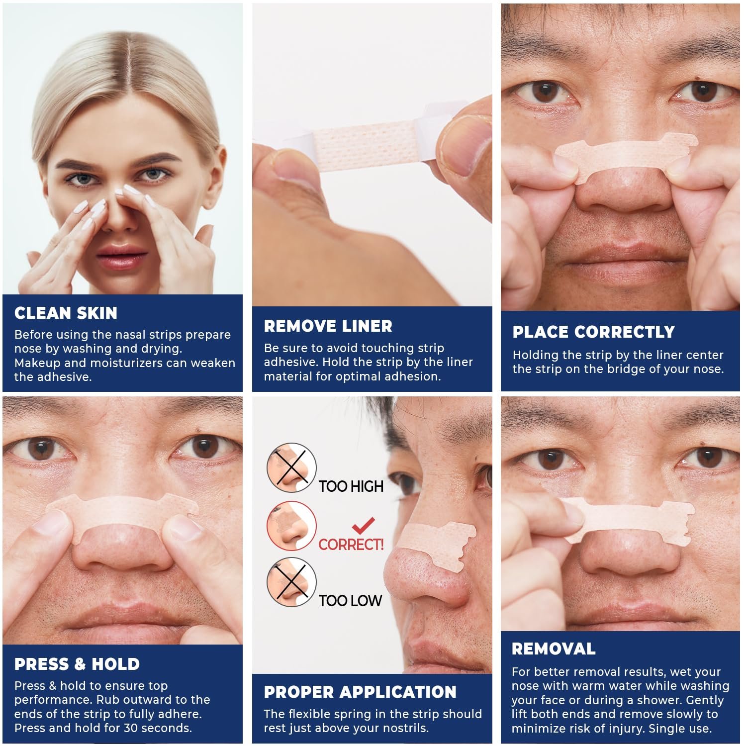 Пластирі для носа Breathe Better, 30 шт., Засіб від хропіння, фото №6