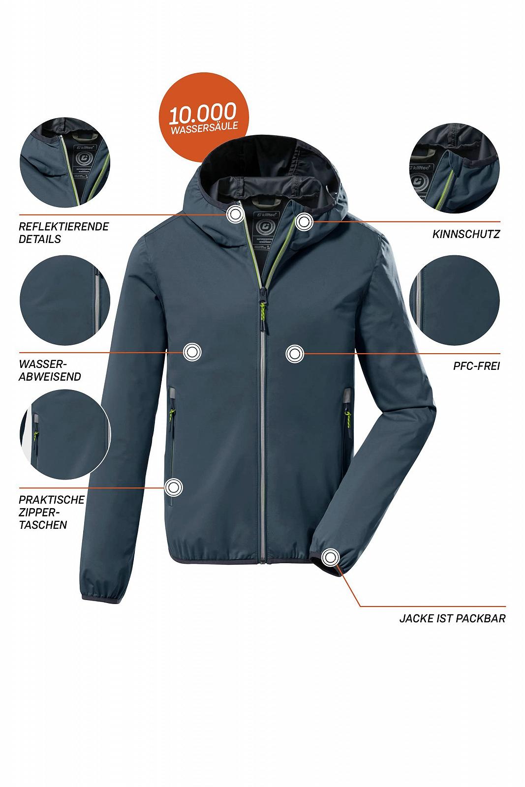 Легкая куртка killtec для мальчиков с капюшоном, фото №5 Легкая куртка killtec для мальчиков с капюшоном, фото №5