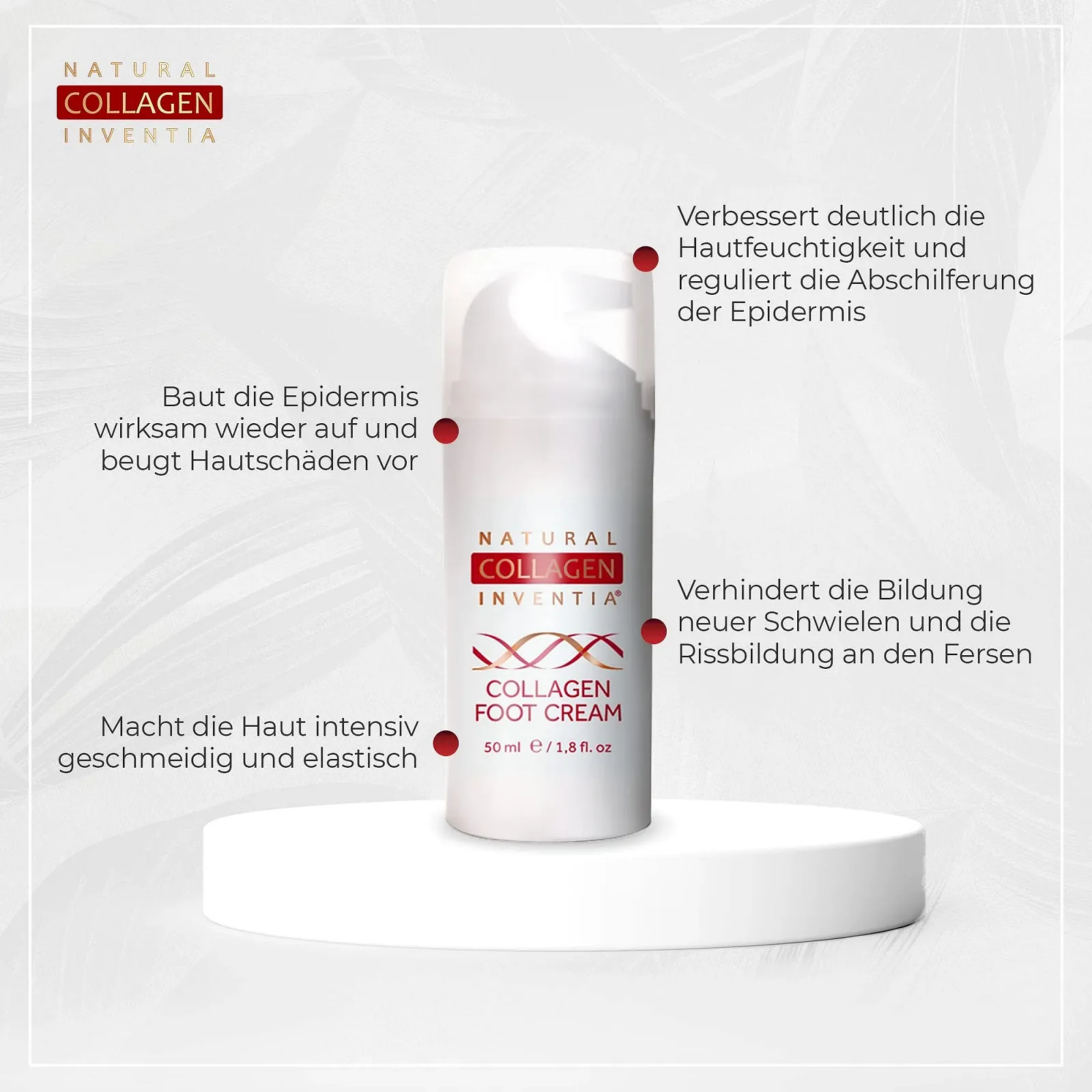 Коллагеновый крем для ног Collagen Foot Cream для сухой кожи и потрескавшихся пяток 50 мл, фото №2