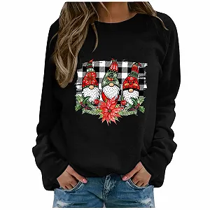 Рождественский Свитер Женский XS Рождественский Пуловер Baggy Рождественский Свитшот Пуловер С Длинными Рукавами Свитшот С Длинными Рукавами Больших Размеров Рождественский Свитер Забавные Рождественские Рубашки Рождественский Наряд - Фото 1