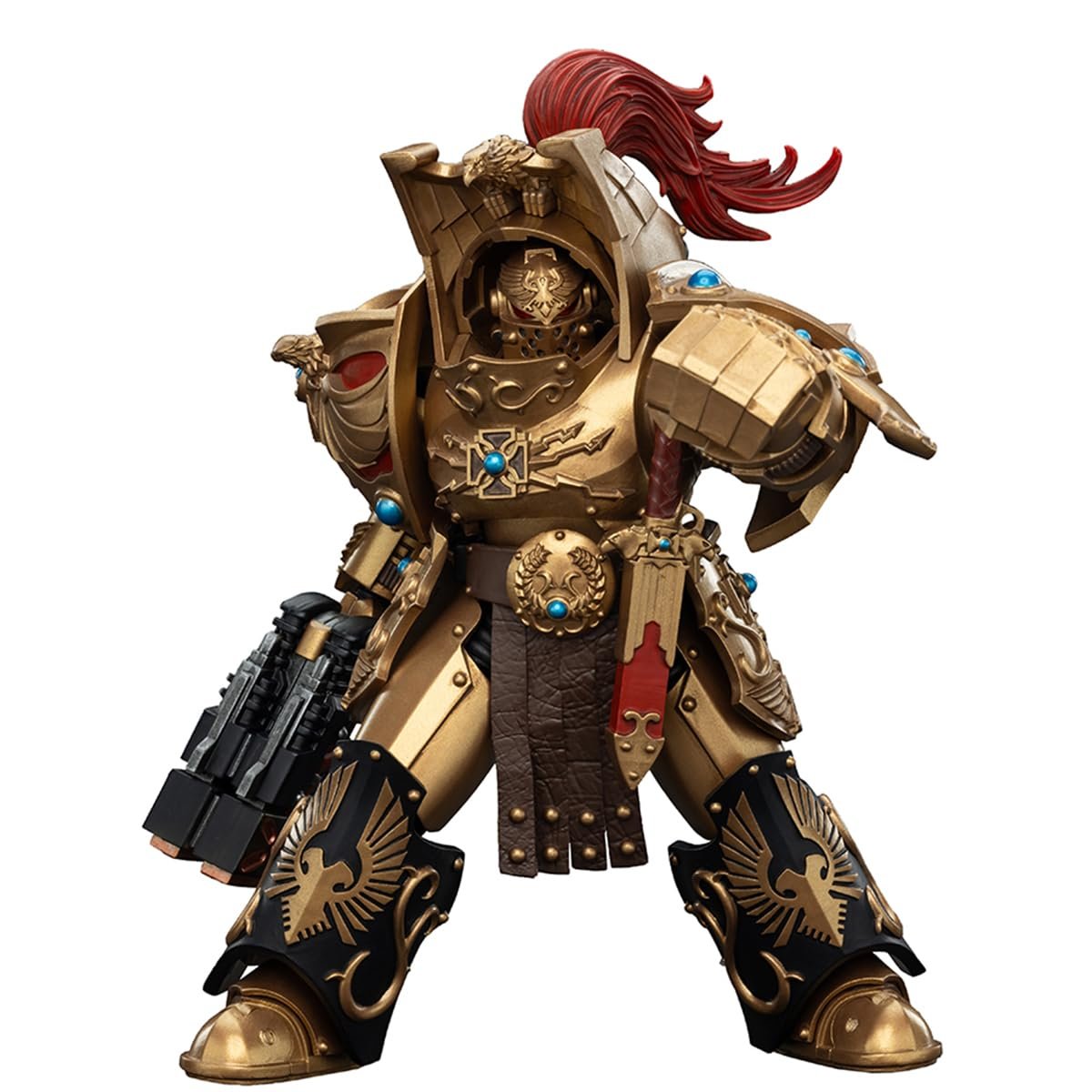 Фигурка Joytoy Warhammer The Horus Heresy 1/18 Legio Custodes Aquilon Terminator Squad Aquilon с сдвоенным адратическим разрушителем JT00751, фото №3
