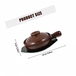 Кастрюля керамическая термостойкая с ручкой и подставкой для супов и рагу synthetic.ua - Фото 1