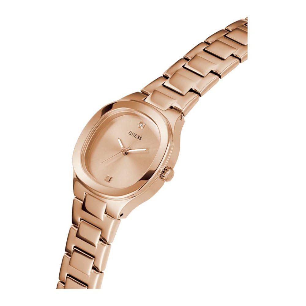 Жіночий годинник Guess Золотий ремінець 32 мм Золотий корпус, циферблат шампань, фото №4