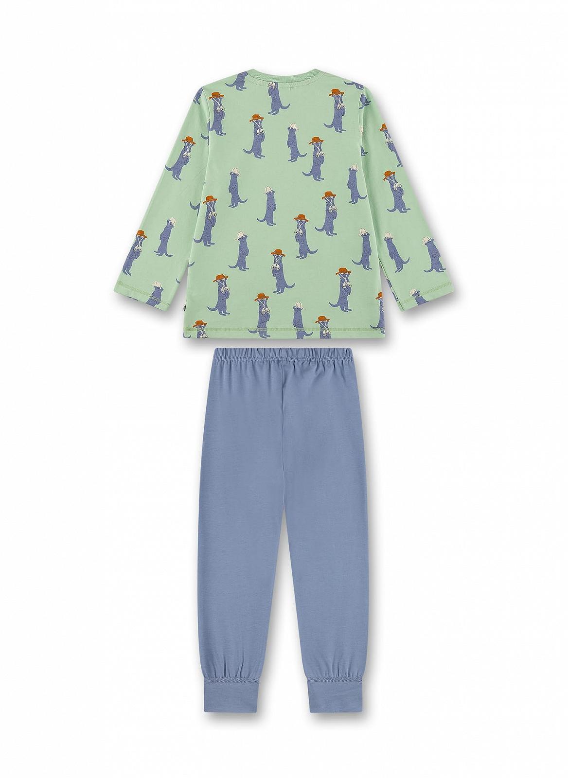 Піжама Sanetta для хлопчиків довга зелена, фото №2