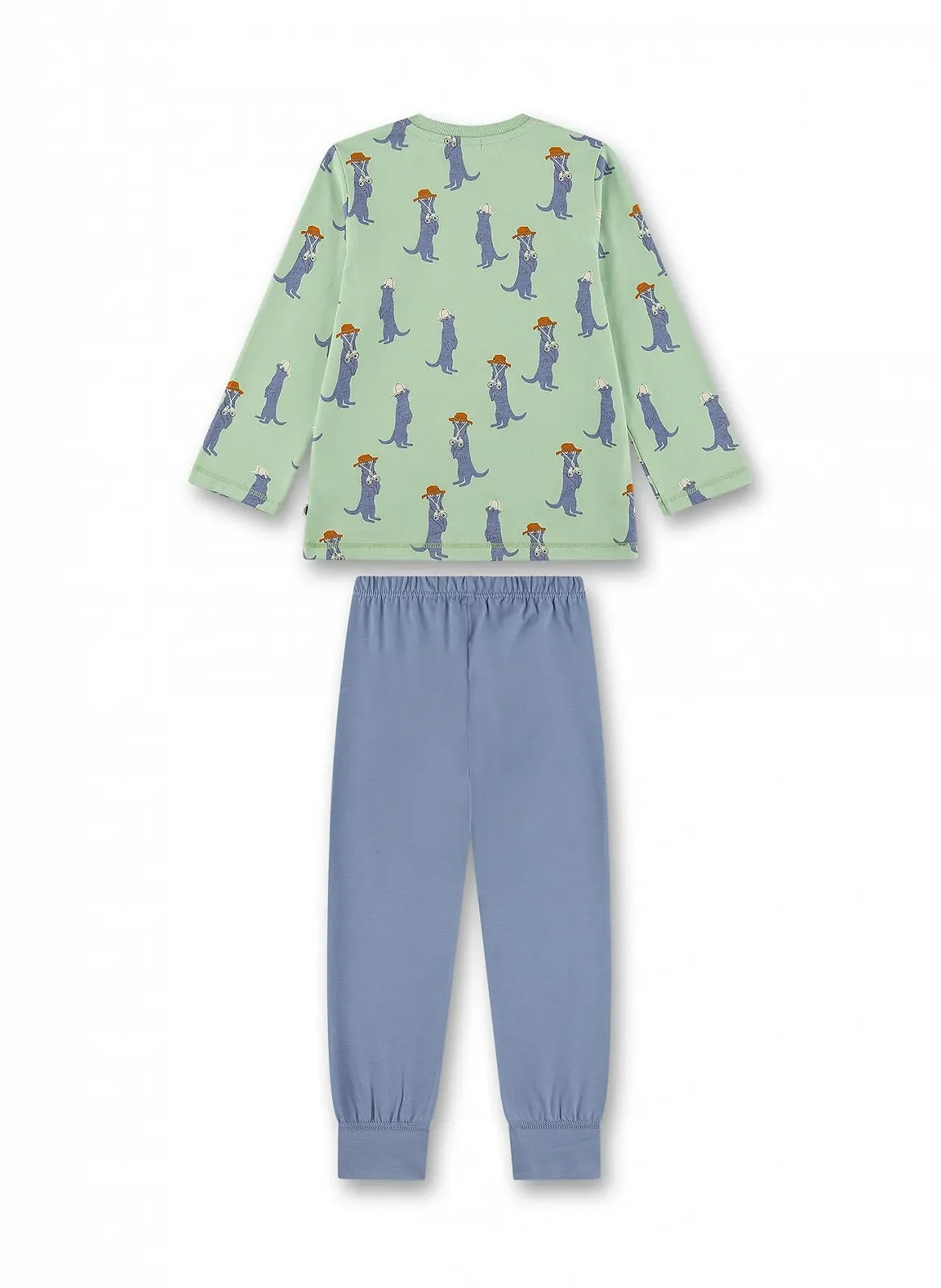 Пижама Sanetta для мальчиков длинная зеленая, фото №2