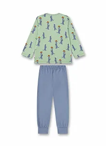 Пижама Sanetta для мальчиков длинная зеленая synthetic.ua - Фото 1