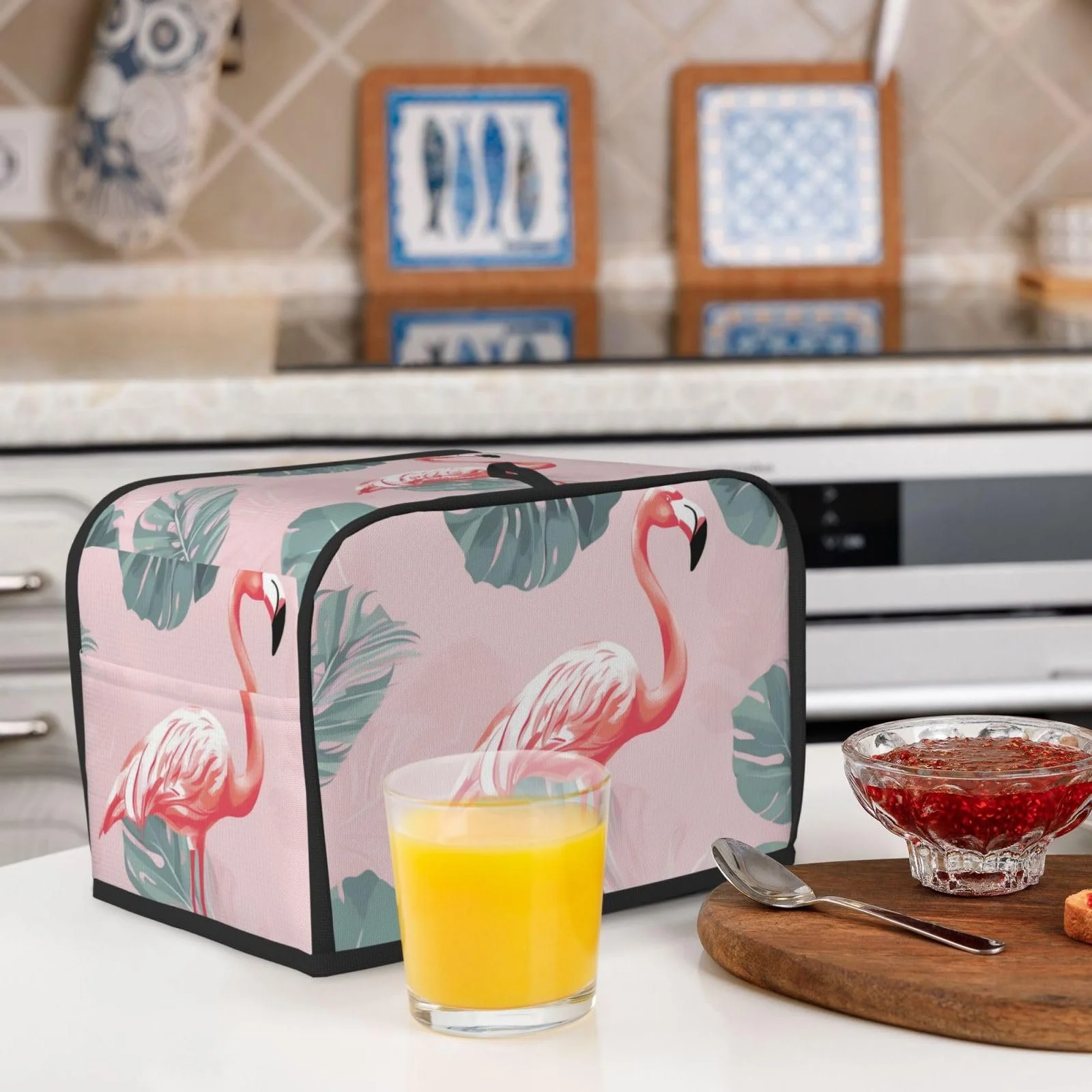 Чохол для тостера на 2 скибки з кишенями Summer Flamingo Palm Leaves, фото №4 Чохол для тостера на 2 скибки з кишенями Summer Flamingo Palm Leaves, фото №4
