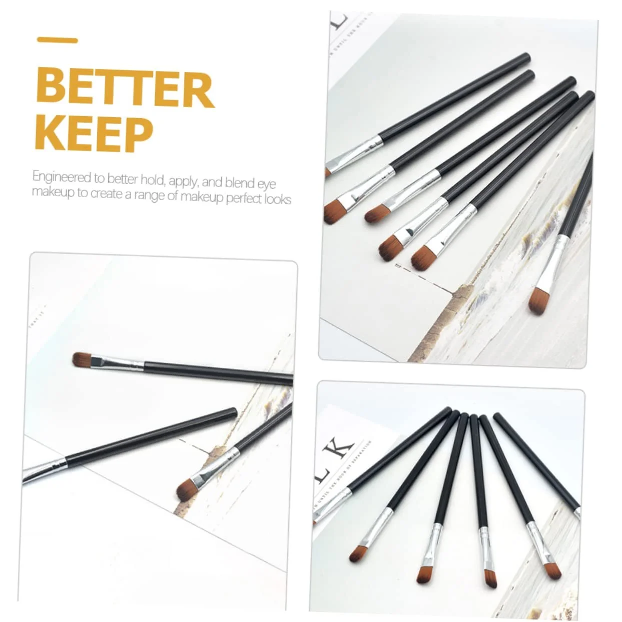 Пензлі Angoily для тіней 25 шт плоский, фото №3