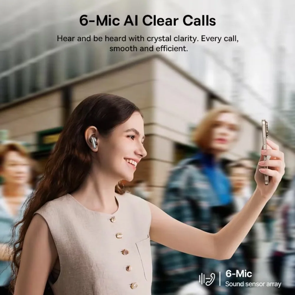 Наушники Baseus Bowie MP1 Hi-Res LDAC ANC -55dB 6-Mic Black, фото №5