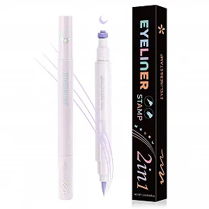 Подводка для глаз двухсторонняя со штампом, цветная, водостойкая, стойкая - Фото 1