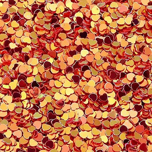 Блестки Рассыпные 3 мм Персиковое Сердце 30 г Золотой, Красный - Фото 1