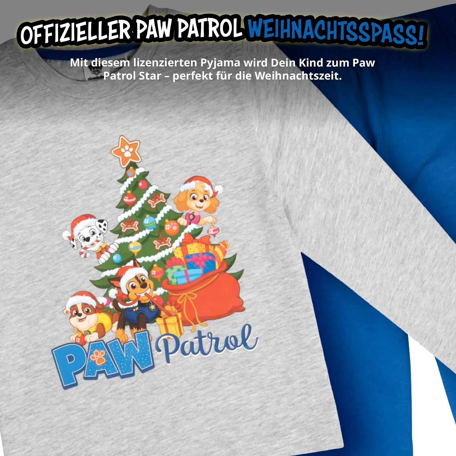 Піжама United Labels Paw Patrol для хлопчиків Довга Сіро-блакитна, фото №6