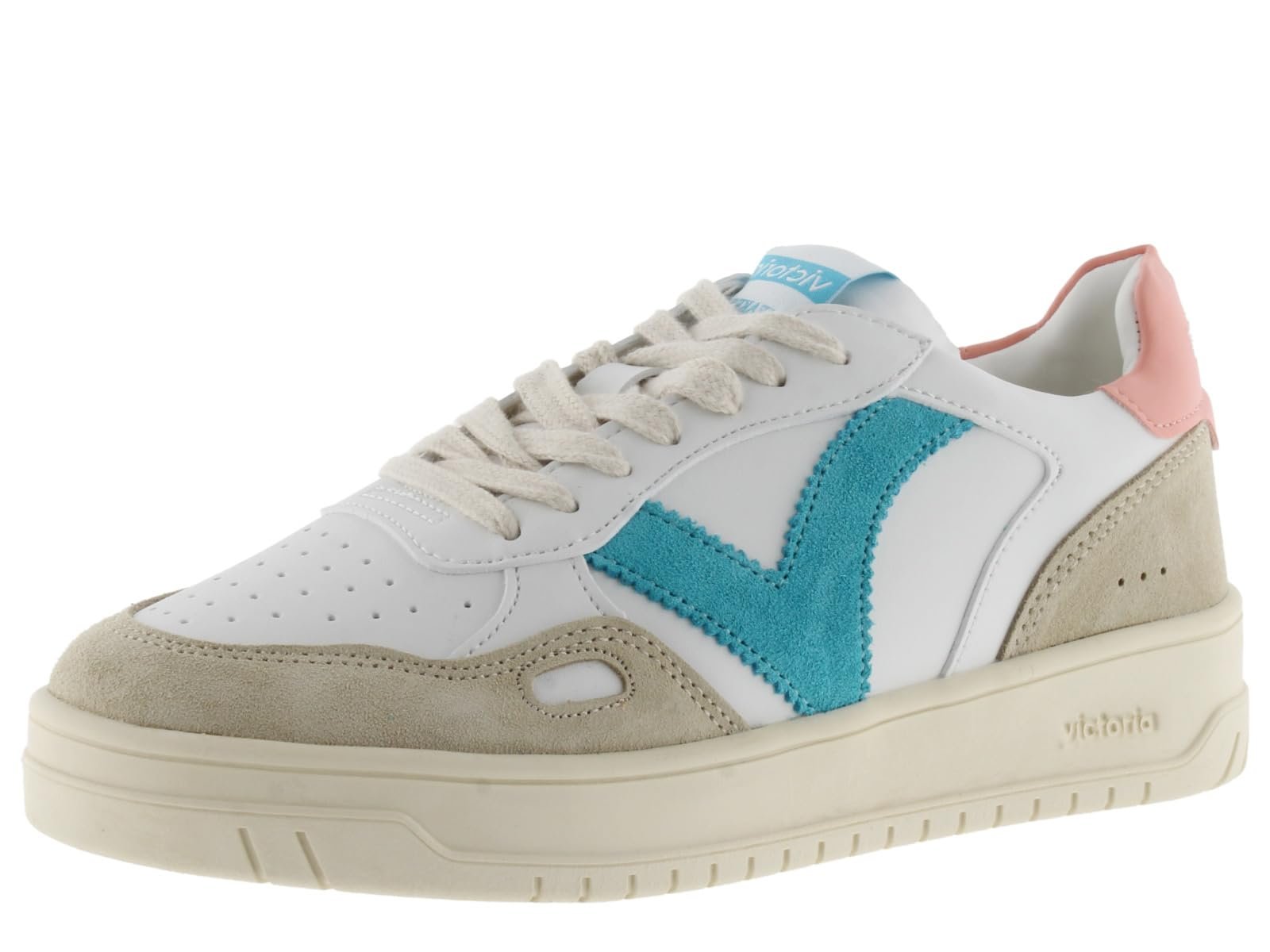 Кеди Victoria Seul Шкіряний ефект, кольорові вставки та вставки зі сплітерної шкіри, контрастні, Унісекс 1257101, фото №1