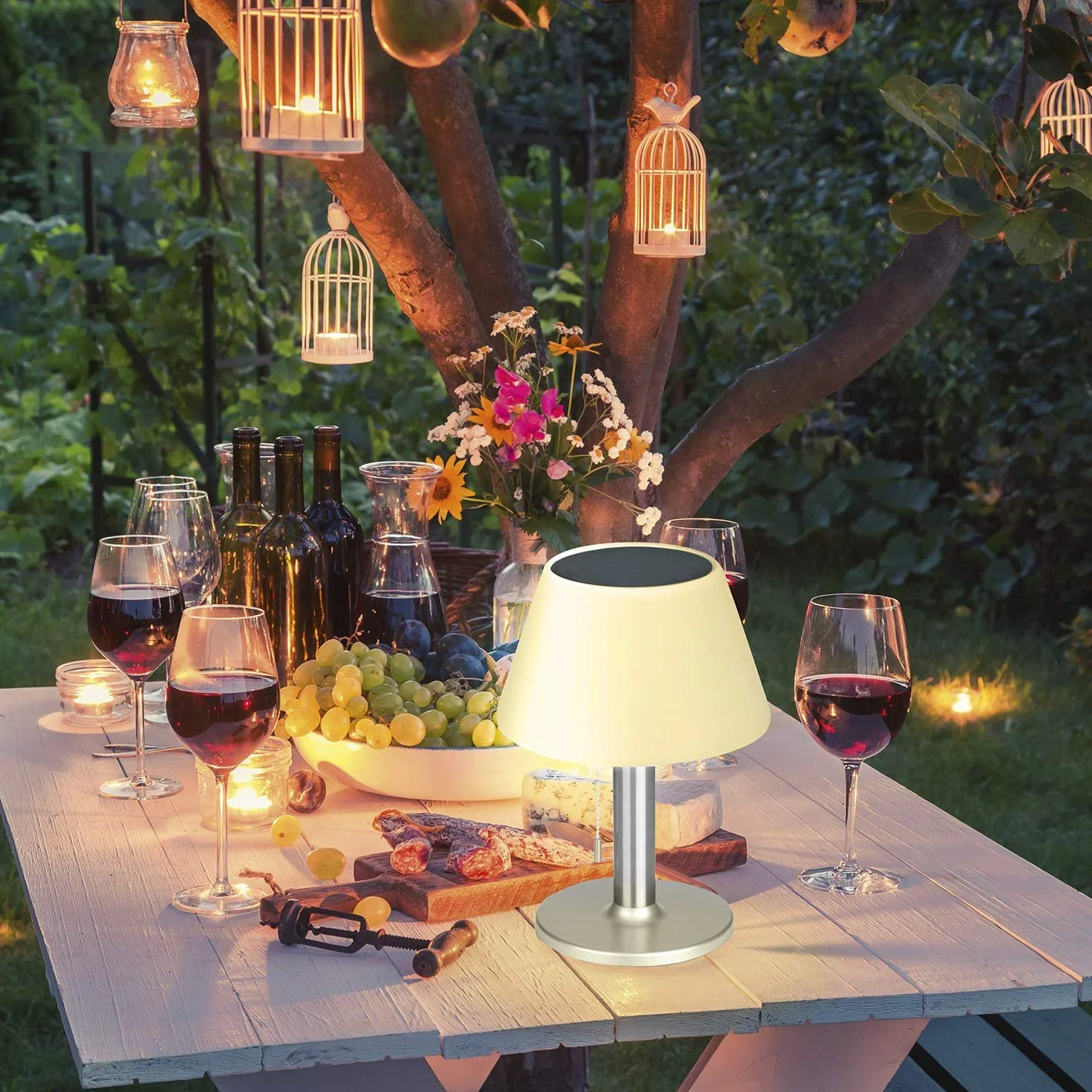 Настільна світлодіодна сонячна лампа EASYmaxx Maxxmee LED Solar 4-8 год Срібляста, фото №6