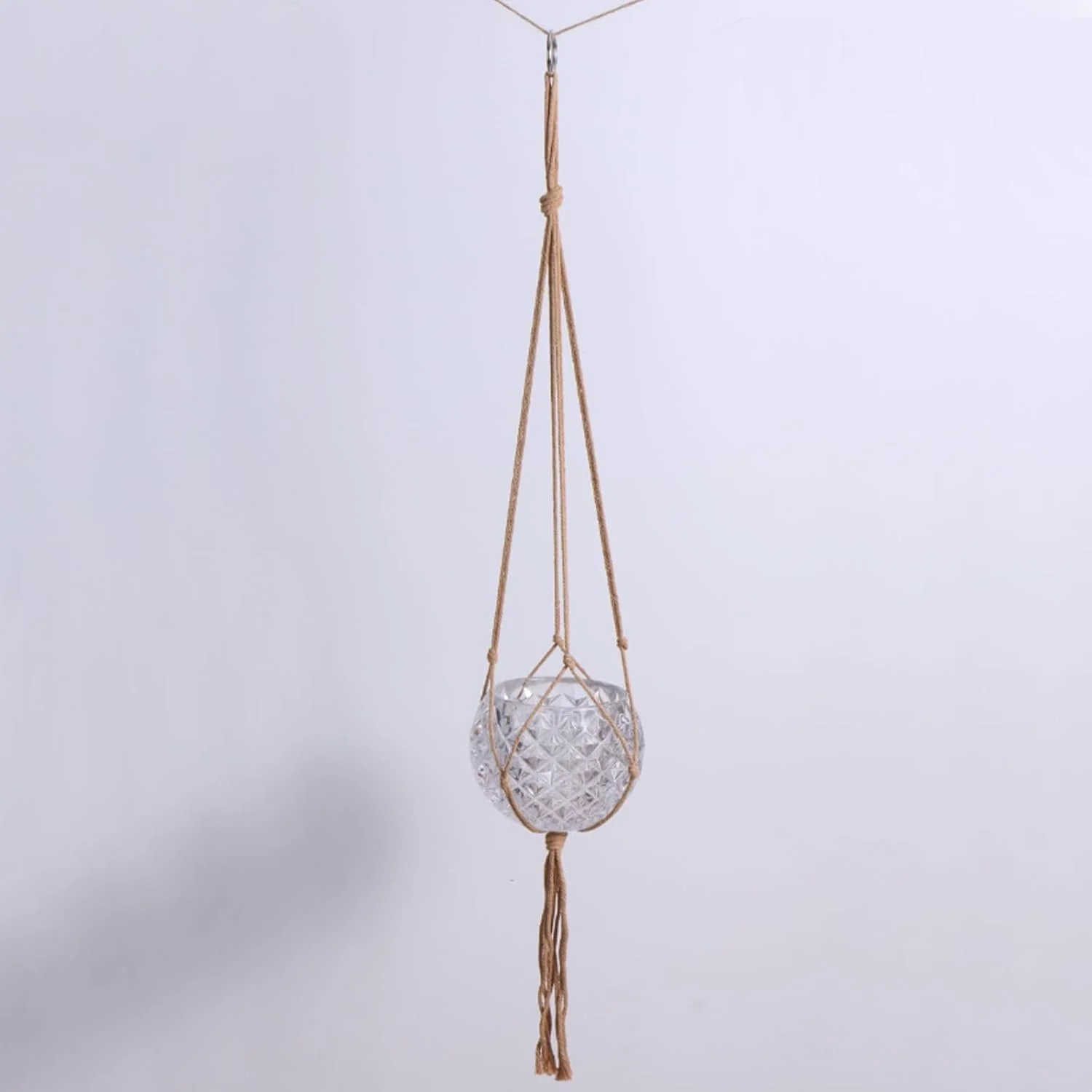 Підвіси для рослин макраме з джутової мотузки, 2 розміри, 4 шт., фото №5 Підвіси для рослин макраме з джутової мотузки, 2 розміри, 4 шт., фото №5