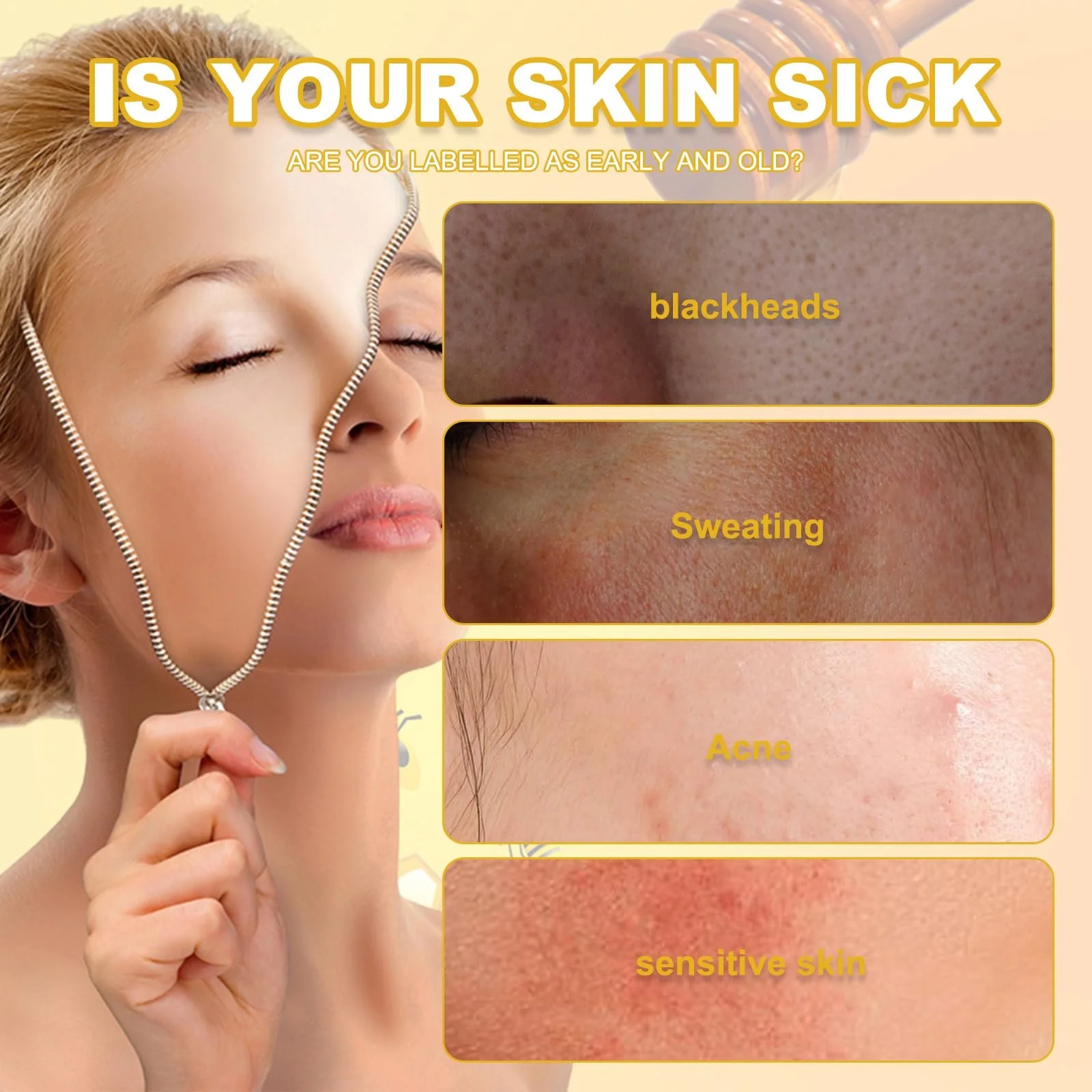 Маска-плівка для обличчя Мед Колаген 60 г (2 шт.) для підтяжки обличчя, фото №4