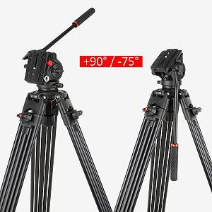 Професійний штатив для відеокамери VILTROX VX-18M з рідинною головою 188 см Чорний ціна на synthetic.ua - Фото 1 Професійний штатив для відеокамери VILTROX VX-18M з рідинною головою 188 см Чорний synthetic.ua - Фото 1