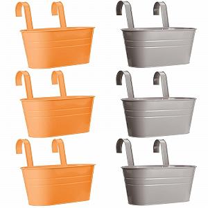 Підвісні квіткові горщики 6 шт. металеві з гачками synthetic.ua - Фото 1