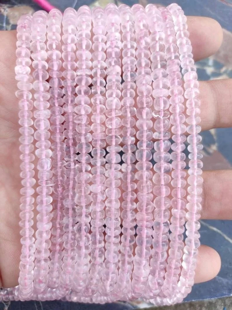 Бусины Круглые из Розового Кварца 5-5.5 мм, фото №1