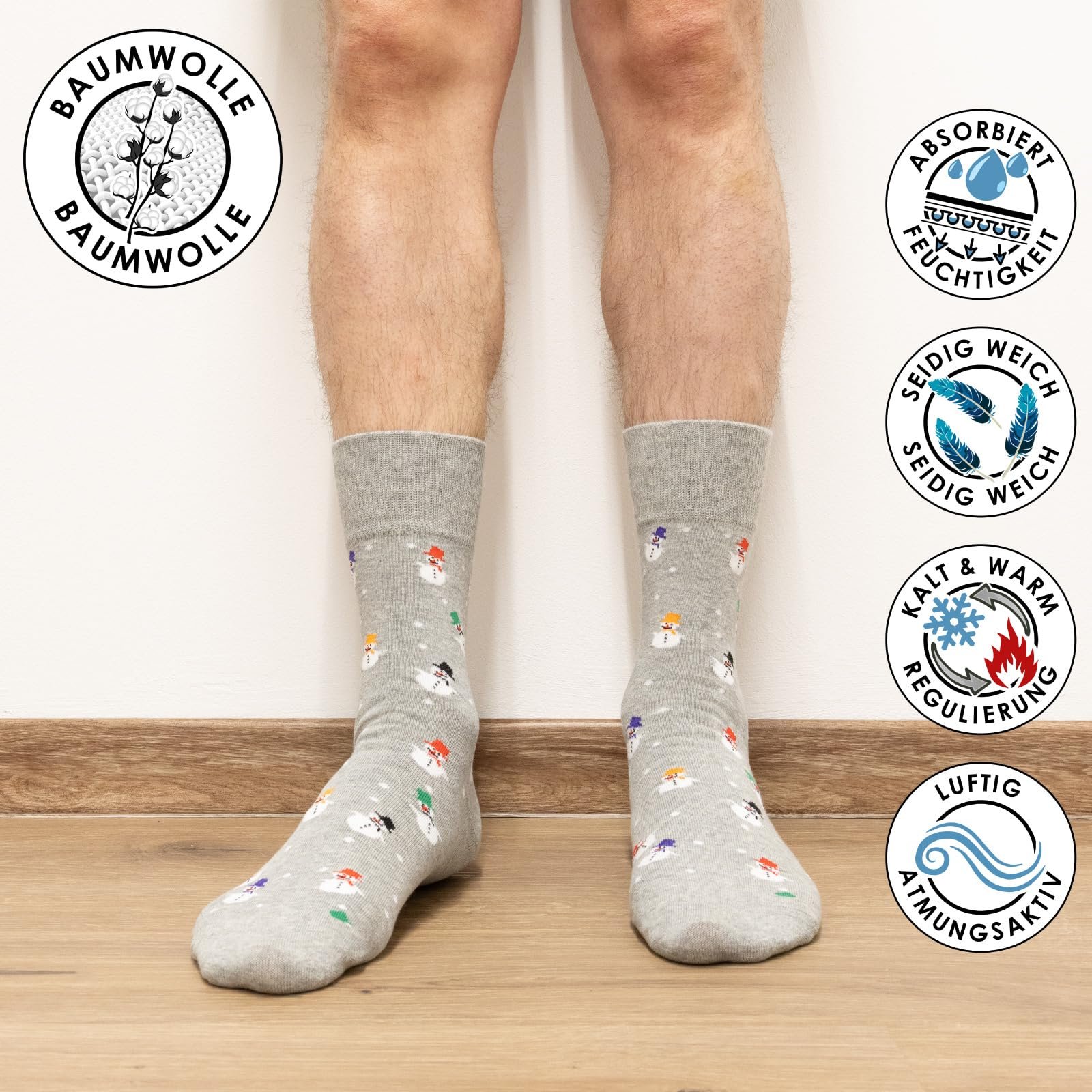 Шкарпетки Чотири пари Різдвяні Чоловічі та Жіночі, фото №3