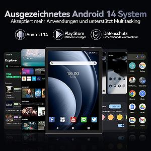 Планшет 10.1" ANTEMPER D113 4+4/128 ГБ 5G 1-SIM 8 ядер Android 14 7000 mAh Черный synthetic.ua - Фото 1