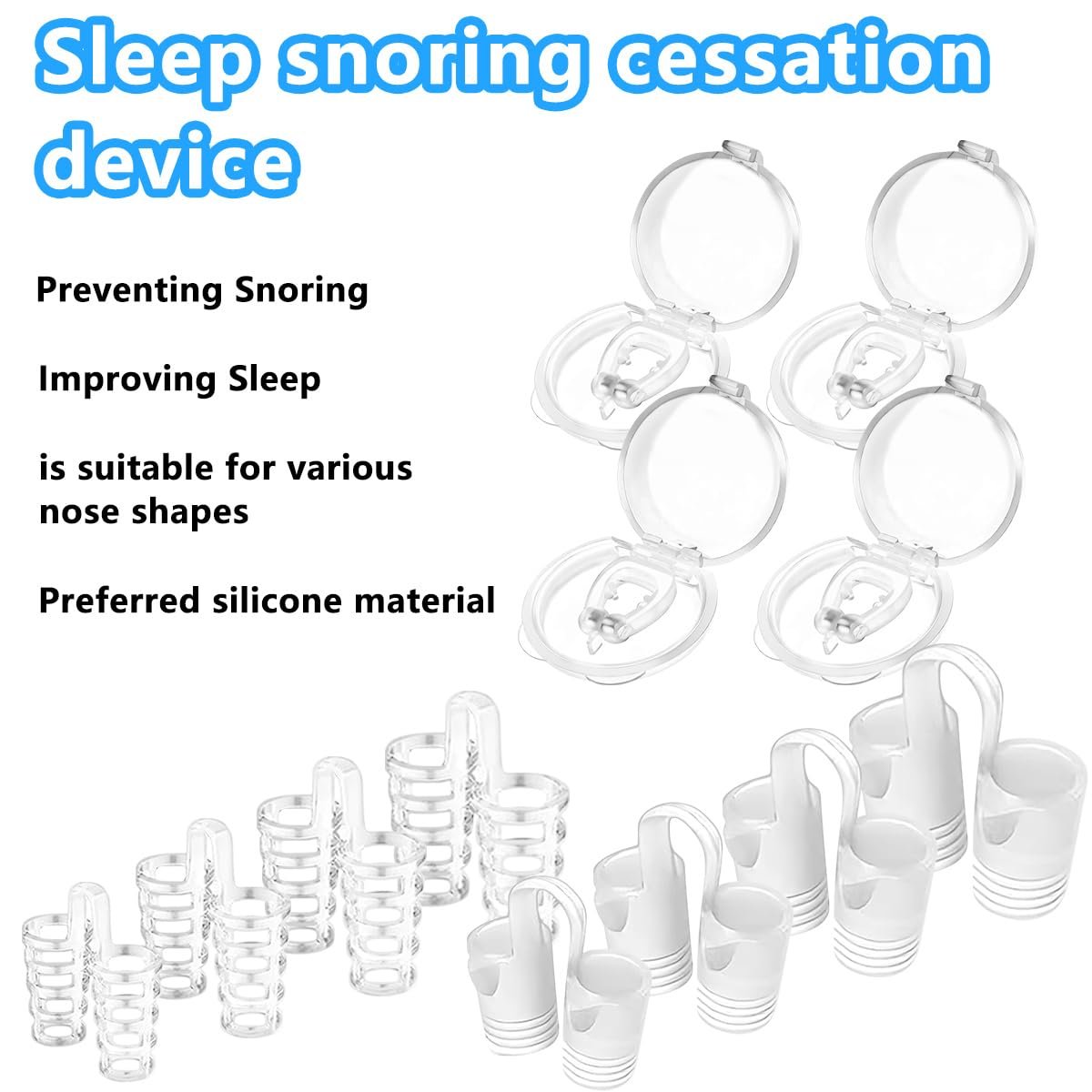Кліпса проти хропіння з магнітом, багаторазова, для покращення носового дихання та сну, 20 шт, фото №6