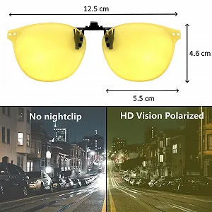 Кліп для окулярів CREYESTAL для нічного водіння, поляризовані, Жовті synthetic.ua - Фото 1
