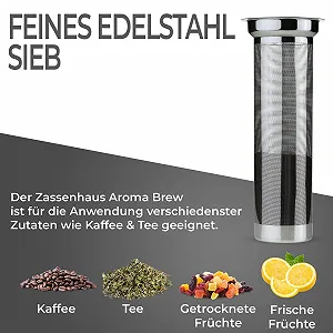 Кавник Zassenhaus Brew Скло 8 чашок Чорний synthetic.ua - Фото 1