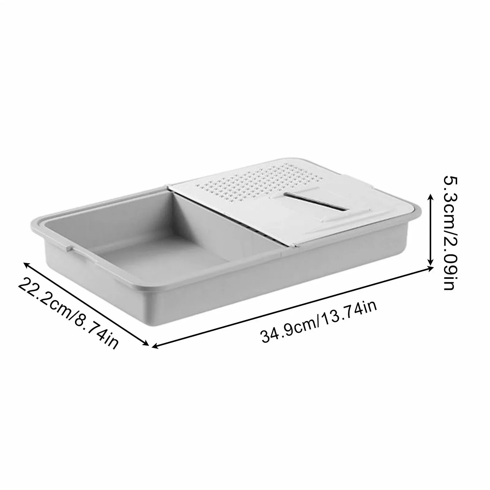 Терка кухонна, подрібнювач картоплі та овочечистка, багатофункціональна з піддоном, фото №6