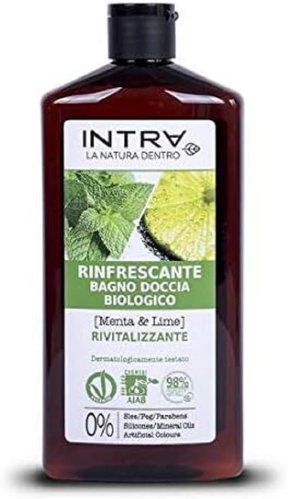 Гель для ванни Intrà Mint and Lime органічний освіжаючий 400 мл, фото №1 Гель для ванни Intrà Mint and Lime органічний освіжаючий 400 мл, фото №1